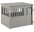 BarkLarPet Crate End Table - Grey Finish