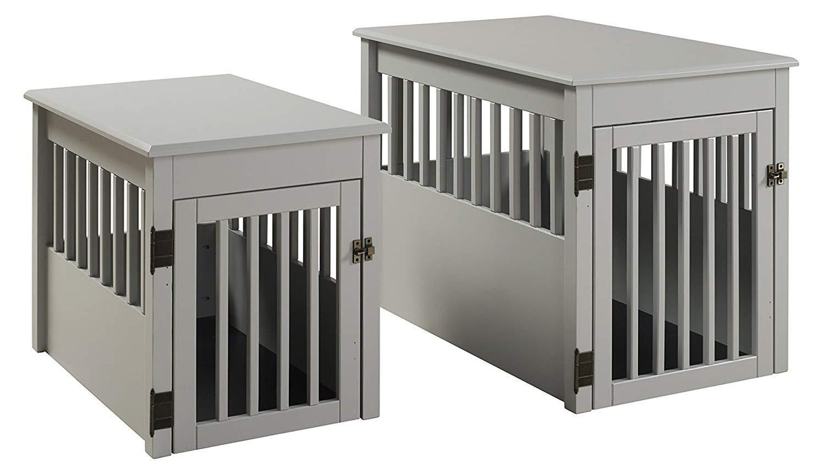 BarkLarPet Crate End Table - Grey Finish
