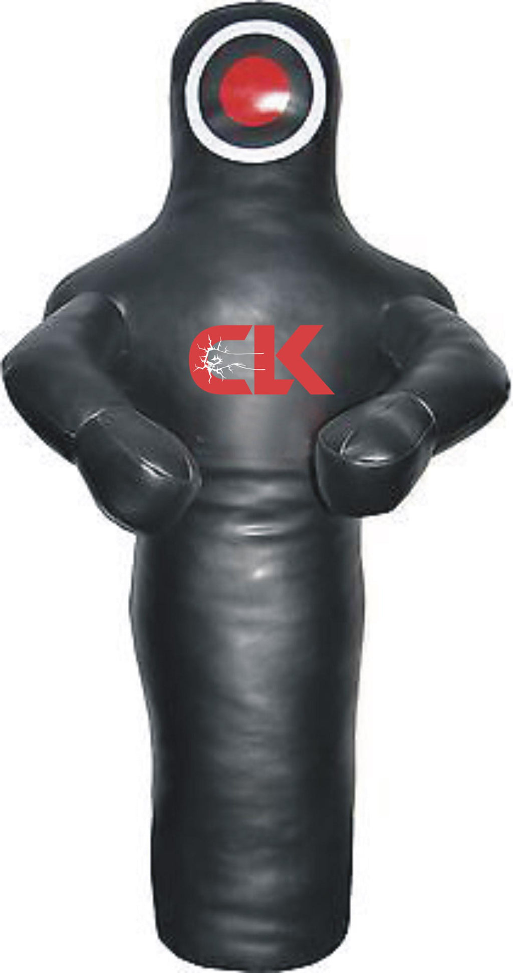 QUADRO MMA Grappling Dummy Jiu Jitsu Round Punching Bag With Arms Black - 59 inches
