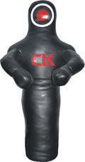 QUADRO MMA Grappling Dummy Jiu Jitsu Round Punching Bag With Arms Black - 59 inches