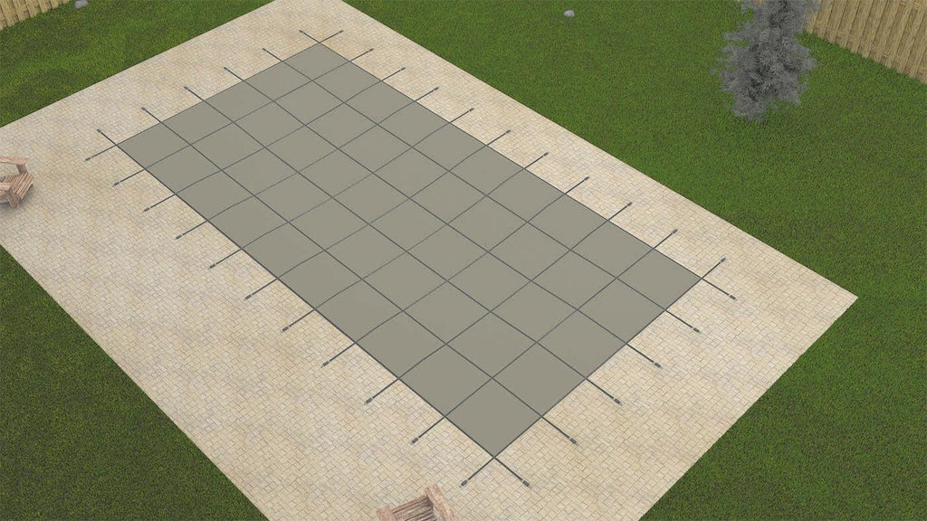 equator rectangle mesh winter safety swimming pool cover (various color &amp; size)