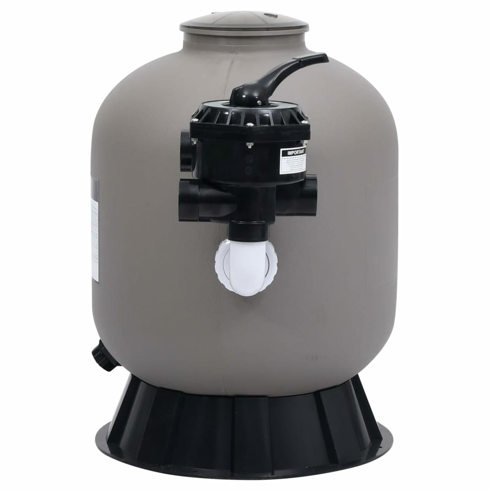 maboto pool sand filter with side mount 6-way valve gray