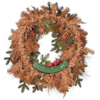 30 in. Apple Decorated Artificial Christmas Wreath with LED Lights