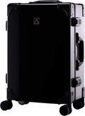 Classico Suitcase with Built-in TSA Lock - Zipperless 20 Inch Hardside Carry On Bag- Lightweight (ABS+PC) Luggage With 8-Rolling Spinner Wheels (Black)