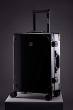 Classico Suitcase with Built-in TSA Lock - Zipperless 20 Inch Hardside Carry On Bag- Lightweight (ABS+PC) Luggage With 8-Rolling Spinner Wheels (Black)