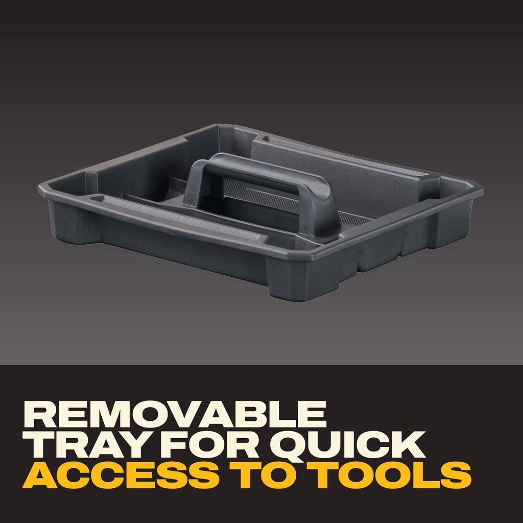 TSTAK Tool Box, Extra Lar, Removable Tray for Easy Access to Tools, Water and Debris Resistant (DWST17806)