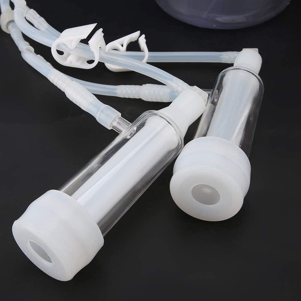 electric milking machine,5l portable electric vacuum pulsation suction pump milker machine livestock household domestic farm milking supplies for cow goat sheep (cow)