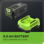 80V 25" Brushless Cordless ( Self-Propelled) Lawn Mower (75+ Compatible Tools), 5.0Ah Battery and Charger Included