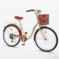 Lanemin Womens Classic Cruiser Bike 24/26 Inch Retro Bicycle Beach Cruiser Bike Trail Bike with Basket