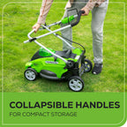 40V 16" (Push) Cordless Lawn Mower, 4.0Ah Battery (1/3 Acre, Push Button Start, Compatible with 75+ Tools)
