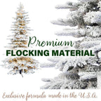 12 ft. Pre-Lit Flocked Pine Valley Artificial Christmas Tree with Warm White LED Lighting