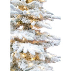 12 ft. Pre-Lit Flocked Pine Valley Artificial Christmas Tree with Warm White LED Lighting