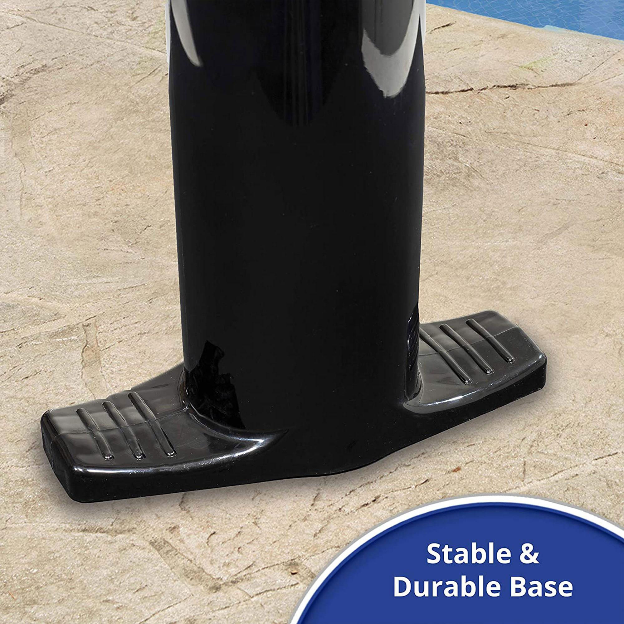 Aqua Key West Ultra Cushioned Comfort Lounge Swimming Pool Float with Pillow &amp; Dual Action Hand Pump with 4 Nozzle Adapters