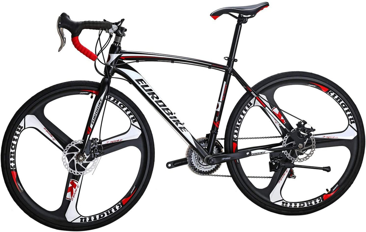 OBK Road Bike 700C Wheels 21 Speed Daul Disc Brakes Mens or Womens Bicycle Cycling 54cm/49cm Frame