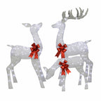 Puleo International 3 Piece Resin Deer Family Lighted Outdoor Christmas Decor