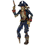 Club Pack of 12 Jointed Gruesome Pirate SkelHalloween Wall Decoration 6'