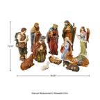 16 in. H Oversized Resin Nativity Figurine Set (12-Pieces)