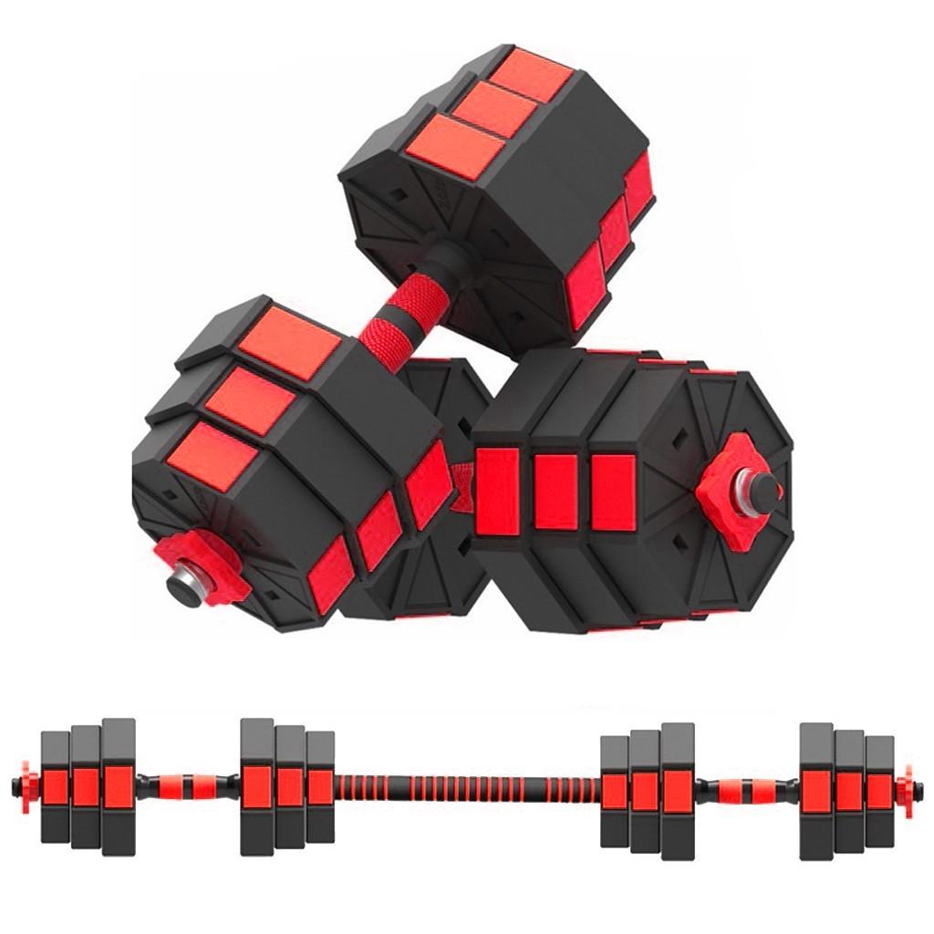 Oxodoi Weights Dumbbell Barbell Set, 22Lbs 44Lbs 66Lbs 3 in 1 Adjustable Weights Dumbbells Set, Home Fitness Weight Set Gym Workout Exercise Training with Connecting Rod for Men Women