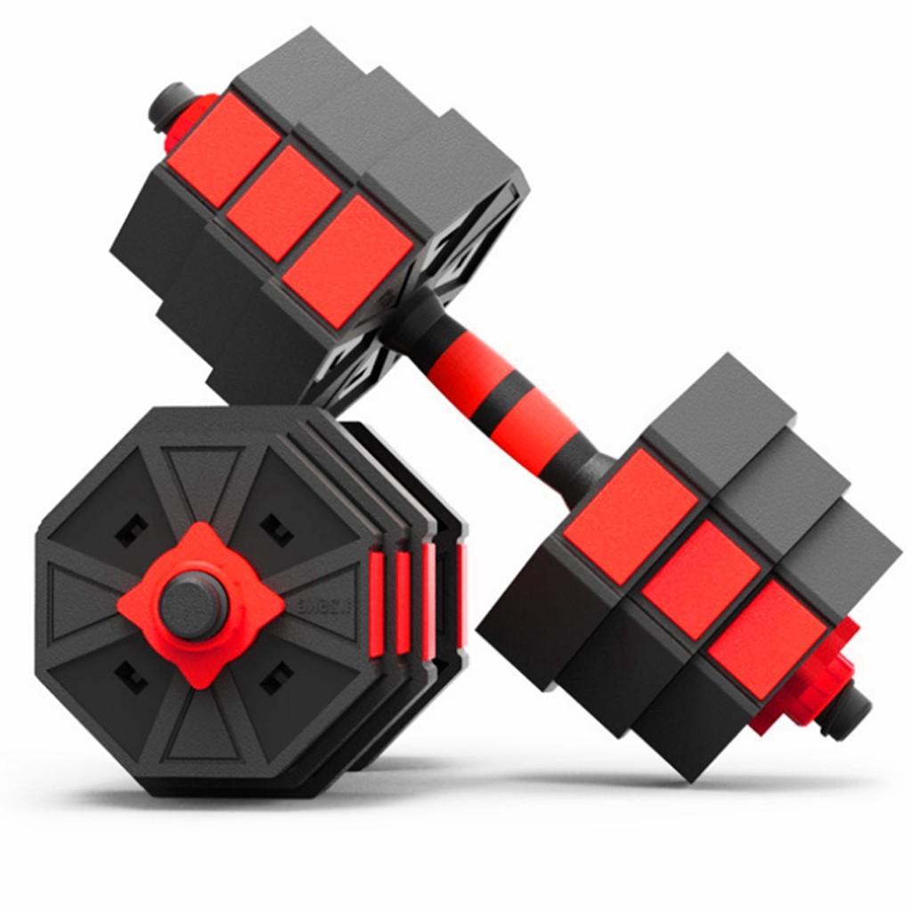 Oxodoi Weights Dumbbell Barbell Set, 22Lbs 44Lbs 66Lbs 3 in 1 Adjustable Weights Dumbbells Set, Home Fitness Weight Set Gym Workout Exercise Training with Connecting Rod for Men Women