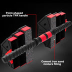 Oxodoi Weights Dumbbell Barbell Set, 22Lbs 44Lbs 66Lbs 3 in 1 Adjustable Weights Dumbbells Set, Home Fitness Weight Set Gym Workout Exercise Training with Connecting Rod for Men Women