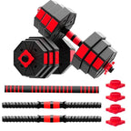 Oxodoi Weights Dumbbell Barbell Set, 22Lbs 44Lbs 66Lbs 3 in 1 Adjustable Weights Dumbbells Set, Home Fitness Weight Set Gym Workout Exercise Training with Connecting Rod for Men Women