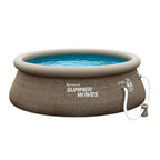 Summer Waves 8 Foot x 30 Inch Quick Set Above Ground Inflatable Outdoor Swimming Pool with Filter Pump, Replacement Cartridge,