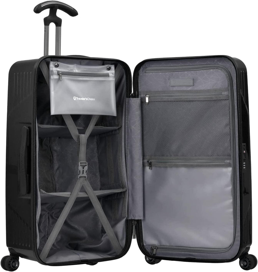 Ultimax II 26" Medium Trunk Spinner Luggage, Matte Black, Checked Inch