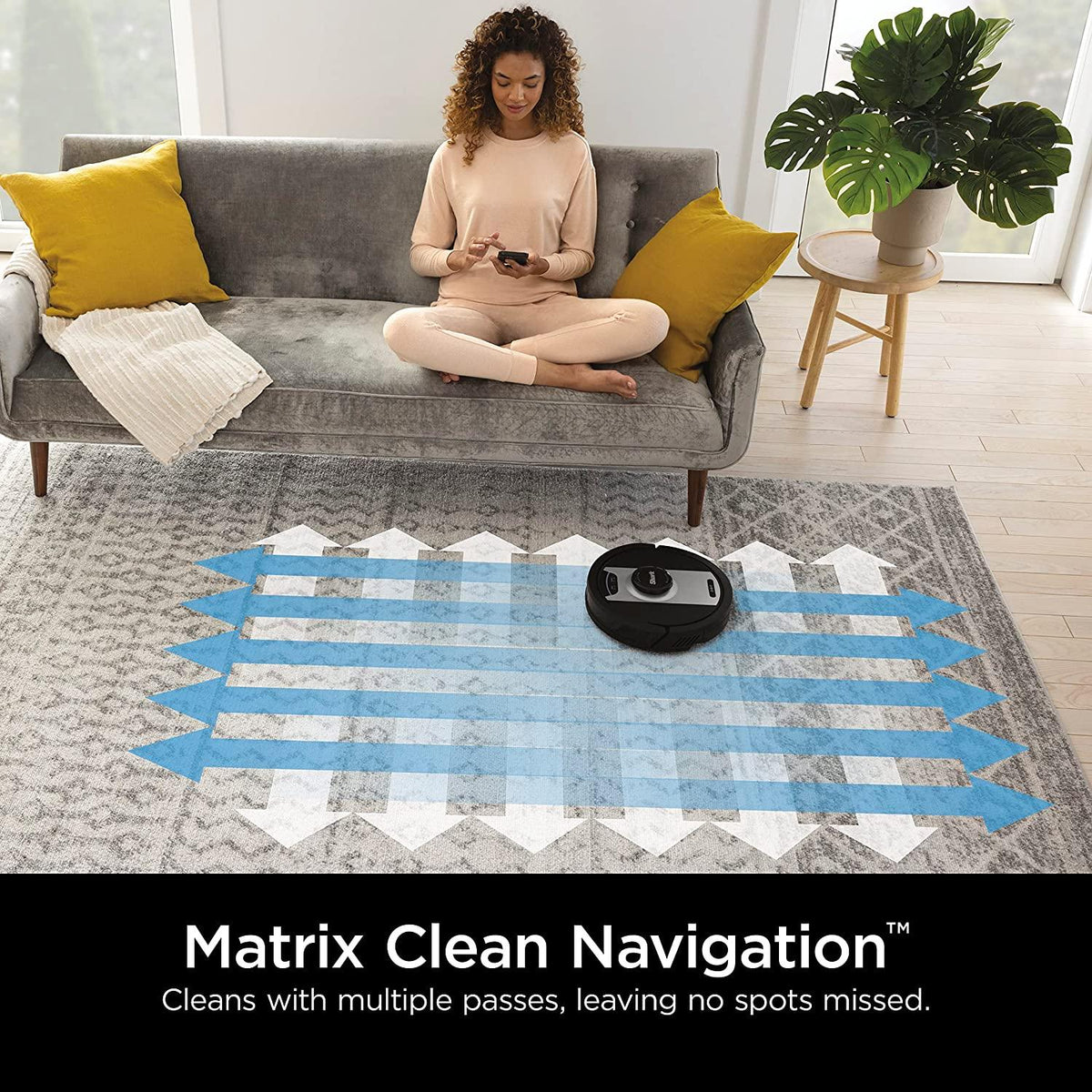 Shark IQ 2-in-1 Robot Vacuum &amp; Mop with Sonic Mopping, Matrix Clean, Home Mapping, for Pet Hair, Wifi, Works with Alexa, Black/Brass (RV2410WD)