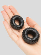 Oxballs Cock Ring and Ball Ring Set (2 Count), Black