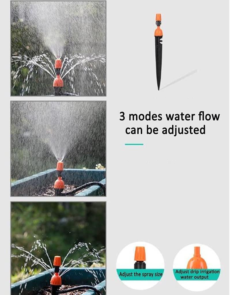 BBGS Irrigation System with Timer, Adjustable Nozzle Automatic Watering Kits, Micro Drip Irrigation Kit, Plant Watering System for Patio, Greenhouse, Lawn (Color : 30 Nozzles)