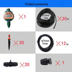BBGS Irrigation System with Timer, Adjustable Nozzle Automatic Watering Kits, Micro Drip Irrigation Kit, Plant Watering System for Patio, Greenhouse, Lawn (Color : 30 Nozzles)