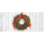 7 ft. x 16 ft. Christmas Wreath-Christmas Garage Door Decor Mural for Double Car Garage