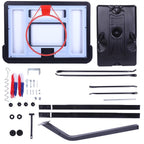 Zimtown 6.9 Ft. - 8.5 Ft. Height Adjustable Basketball Hoop Stand, with 34 In. Shatterproof Backboard and Wheels, for Kids Teenager/Youth Playing