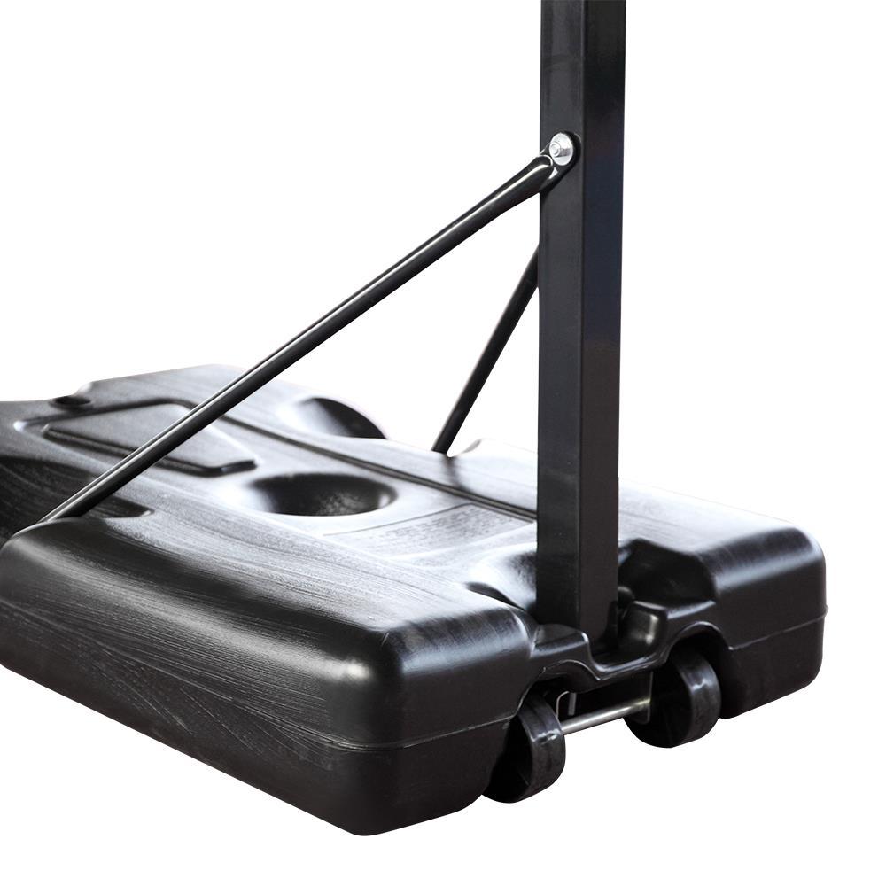 Zimtown 6.9 Ft. - 8.5 Ft. Height Adjustable Basketball Hoop Stand, with 34 In. Shatterproof Backboard and Wheels, for Kids Teenager/Youth Playing