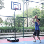 UBesGoo Portable 6.9' - 8.5' Height Adjustable Basketball Goal System, Wheeled Basketball Hoop Stand, with PVC Backboard, for Kids Junior Indoor/Outdoor