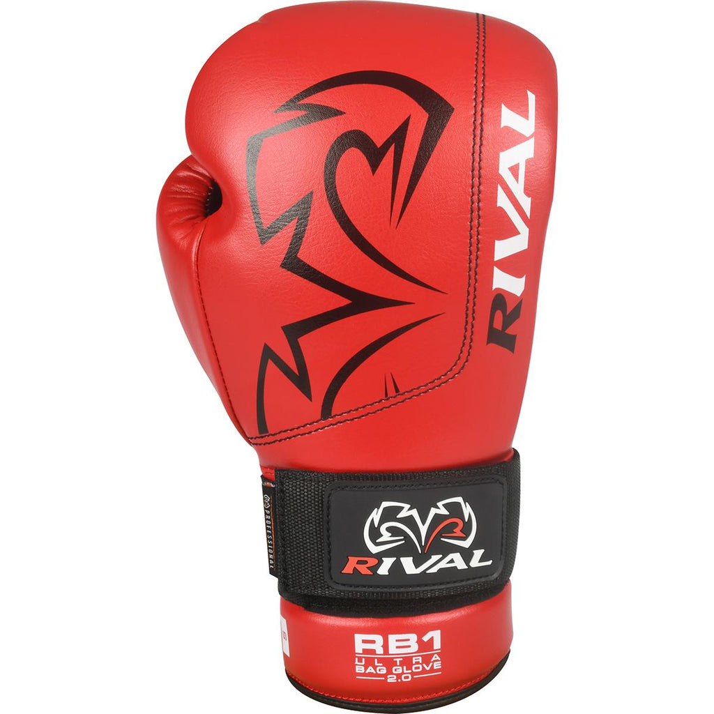Rival Boxing RB1 2.0 Ultra Hook and Loop Bag Gloves - XL - Red
