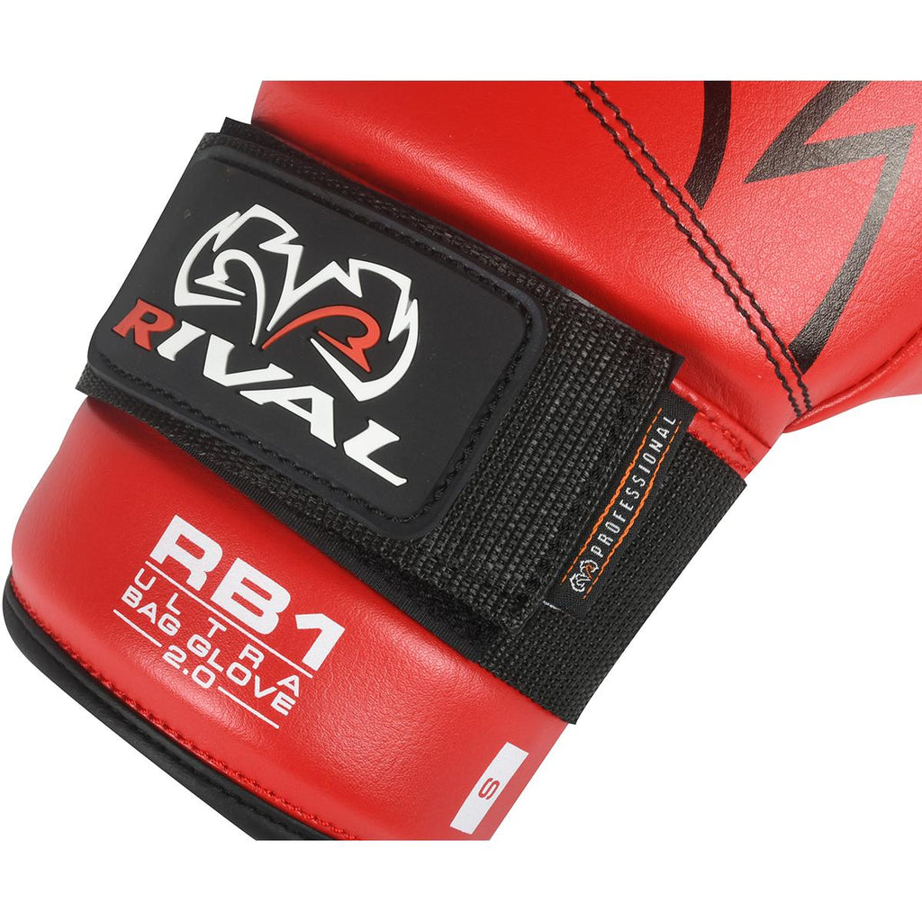 Rival Boxing RB1 2.0 Ultra Hook and Loop Bag Gloves - XL - Red