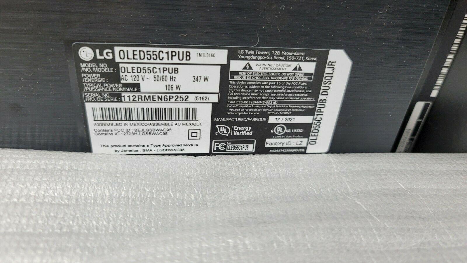 lg oled55c1pub 55" oled 4k smart tv
