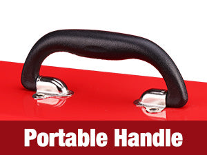 Portable Mini Metal Tool Box with 2 Drawers | Metal Tool Chest, Ball Bearing Slides, Top Storage, Latch Handle, PVC Drawer Liners, PP Feet Pads