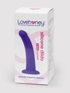 Lovehoney Curved Silicone Suction Cup Dildo 7 Inch, Purple | Purple