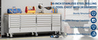 96 inch Tool Chest, Tool Box Mobile 24 Drawers StoraRolling Cabinet with Wheels Lock Key LocSystem Drawer Liners for GaraWarehouse Repair Shop