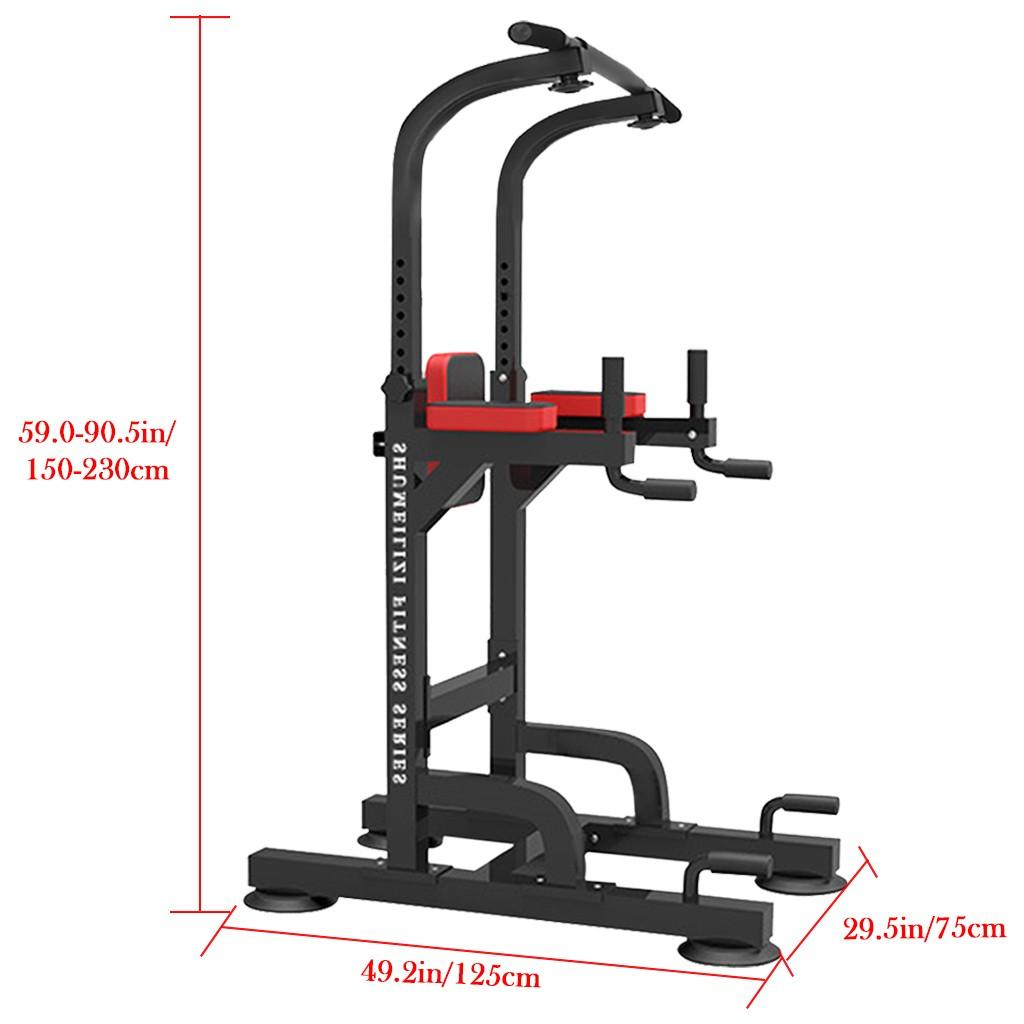 ESULOMP Dip Station Chin Up Bar Power Tower Pulls Push Home Gym Fitness Core