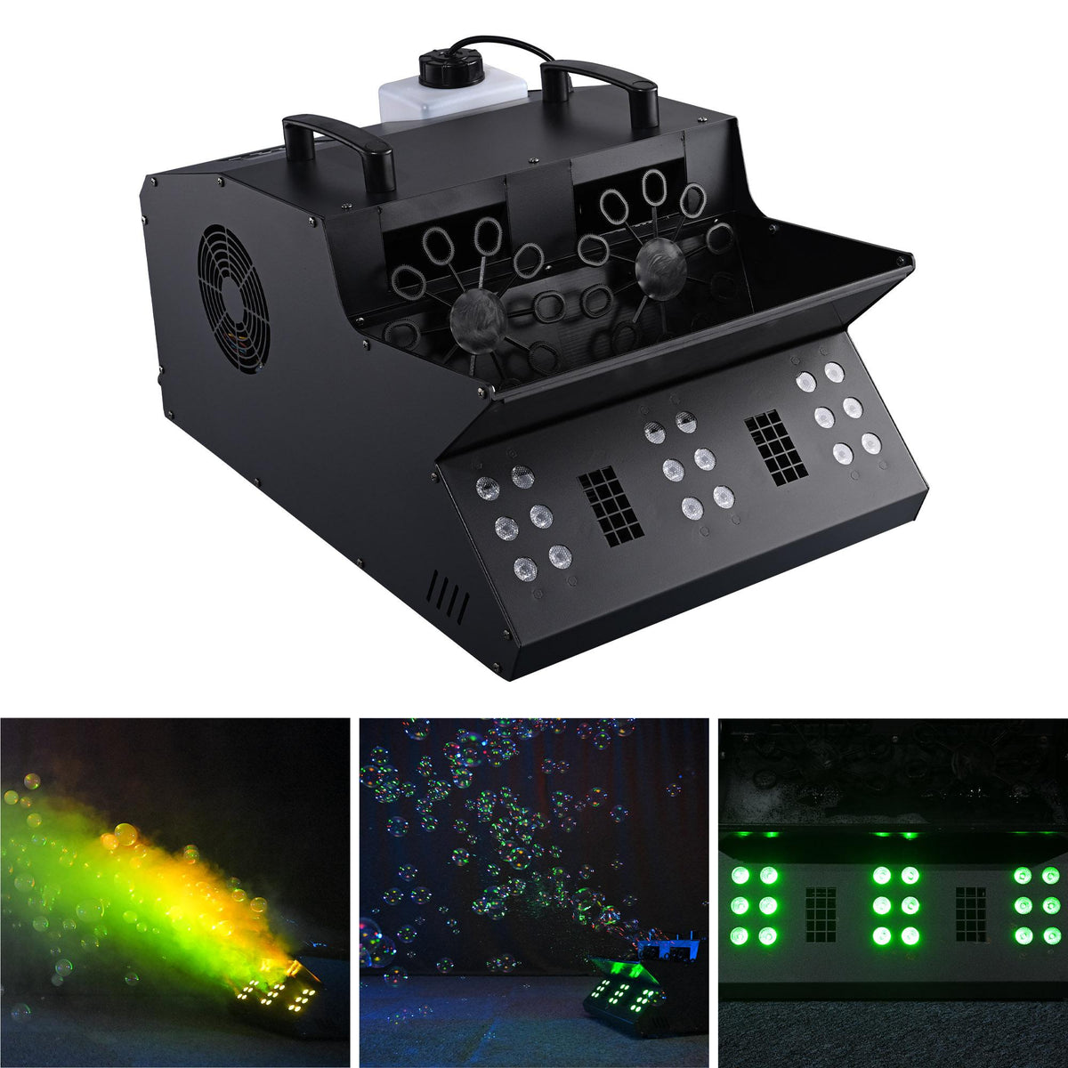 3in1 Bubble Machine, Fog Machine, Multiple StaEffect Light,Remote Controller