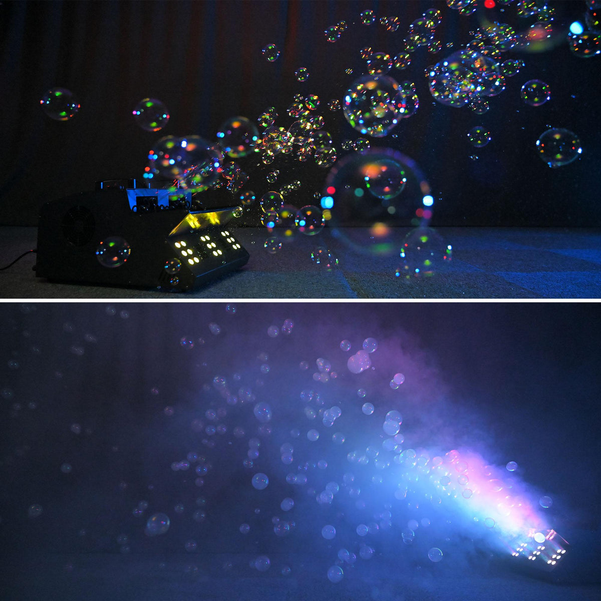 3in1 Bubble Machine, Fog Machine, Multiple StaEffect Light,Remote Controller