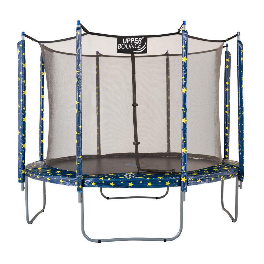14 ft. Starry Night Trampoline Appearance Replacement Round Safety Pad with 12-Pole Sve Protectors Set