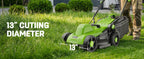 13 Inch Electric Lawn Mower, 1300W Corded Power, Lightweight &amp; Compact  Ideal for Small to Medium Lawns