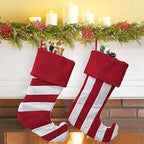 ZMDZA 2Pcs Christmas Stockings Gifts Candy Bag Kids Candy Socks Christmas Tree Home Decoration Christmas Tree Hang Pendant Xmas Stocki