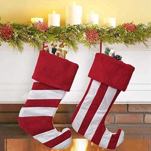 ZMDZA 2Pcs Christmas Stockings Gifts Candy Bag Kids Candy Socks Christmas Tree Home Decoration Christmas Tree Hang Pendant Xmas Stocki