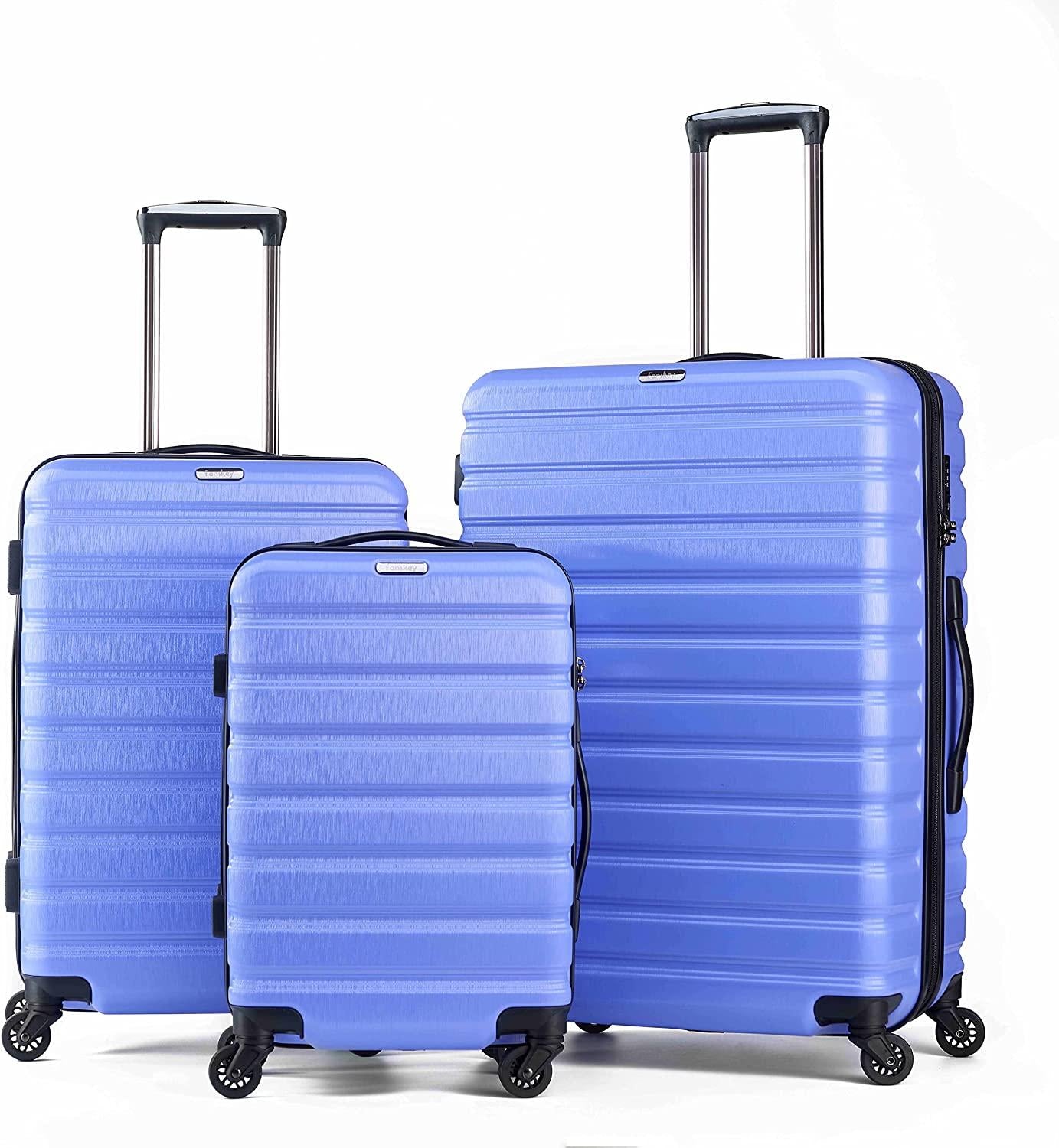 Luggage, 3 Piece Set Suitcase with Spinner wheels, TSA LockHardshell, Lightweight (Very Peri)