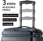 Luggage, 3 Piece Set Suitcase with Spinner wheels, TSA LockHardshell, Lightweight (Very Peri)